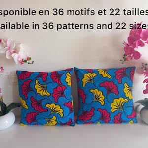 Wax cushion covers with zipper.