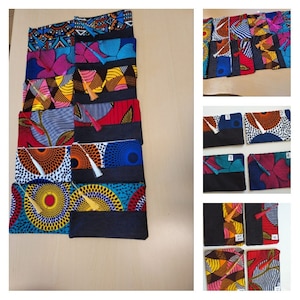 Pocket in wax or bi-material wax and jeans - 23x16cm