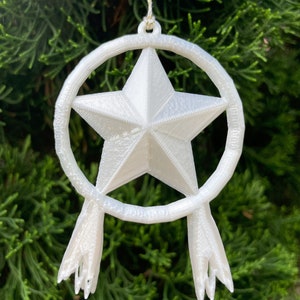 Pack 4 Adornos Navideños Originales Mini Parol Satinado Perla BLANCO
