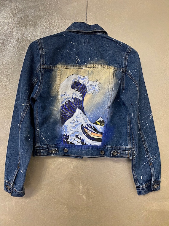 Giacca Denim Dipinta a Mano Personalizzata | Etsy