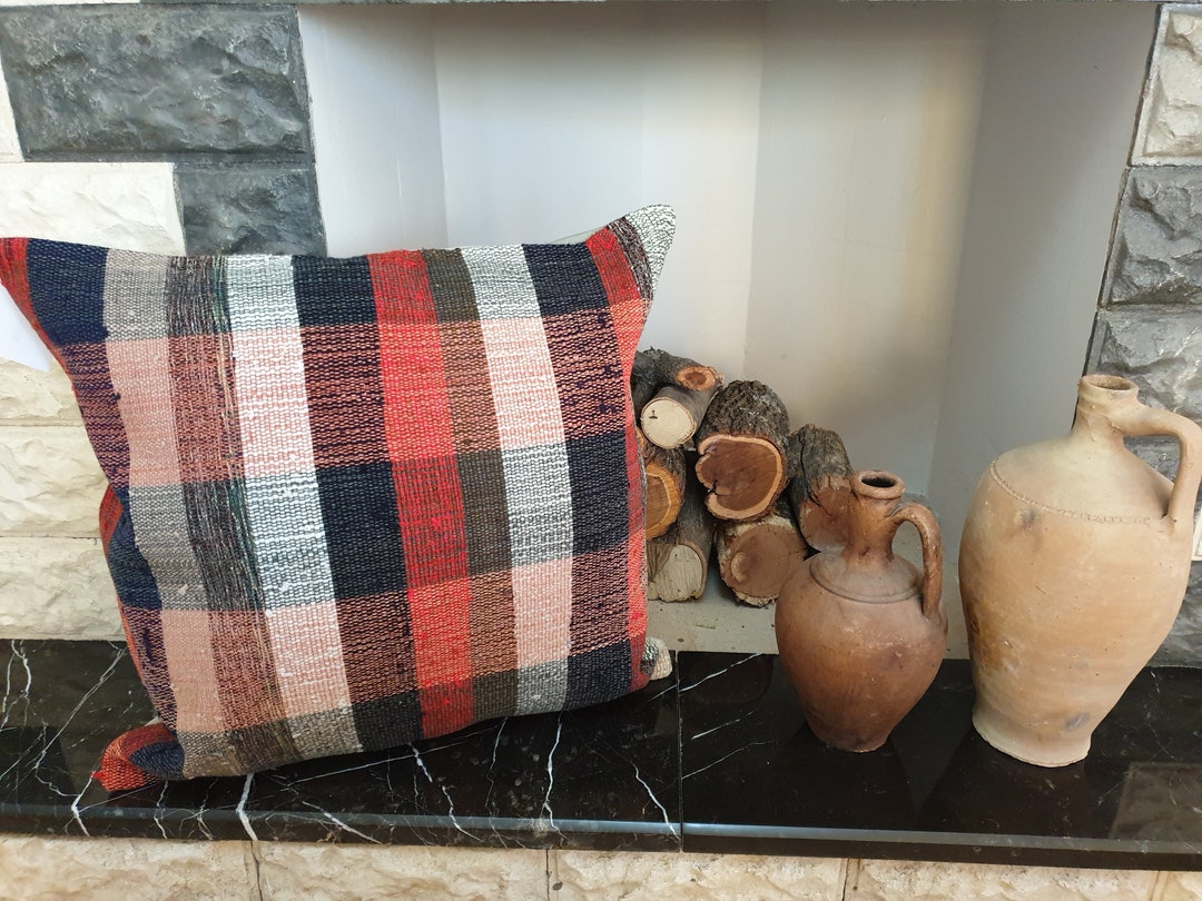 Turkish Pillow Covers 23x23 Mudcloth Pillow Kilim Pillow Etsy