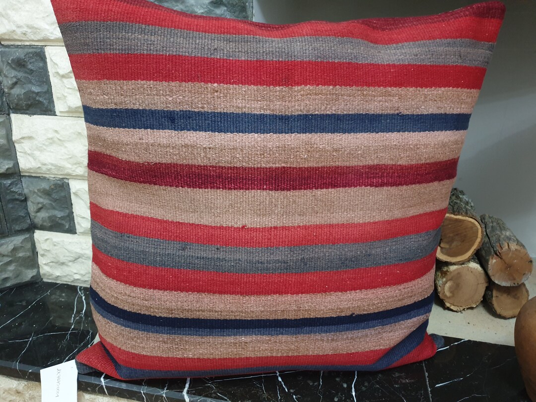 27x27 Pillow Cover, Vintage Pillow Case, Turkish Rug Pillow, Organic