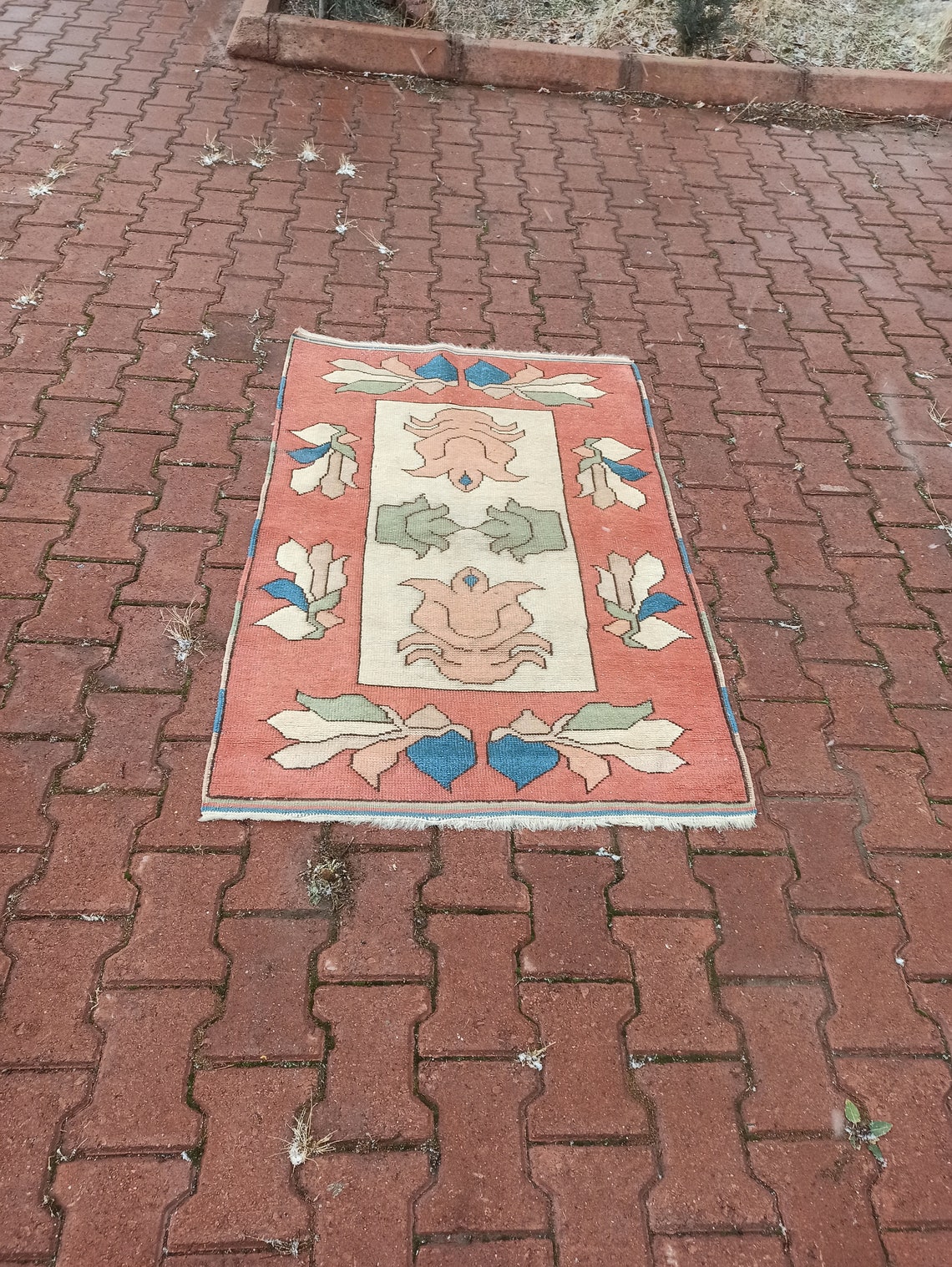Small Area Rug 4.6x2.9 ft Turkish Doormat rug Vintage rug Etsy