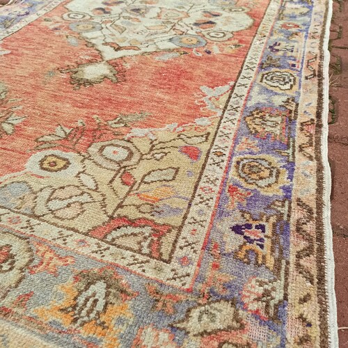 Blue Turkish Rug, Vintage Oushak Rug, Beige Accent Rug, Oushak Runner Rug, Turkish Rug, Red Turkish Runner Rug, shops Vintage Accent Rug