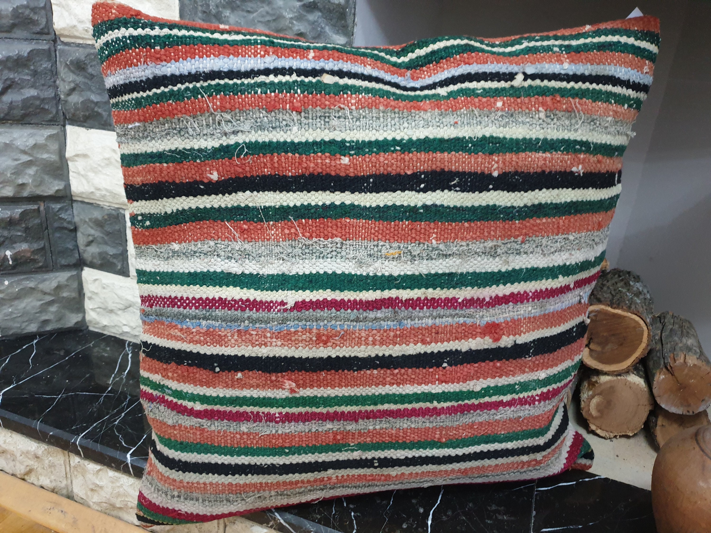 27x27 Pillow Cover Vintage Pillow Case Turkish Rug Pillow Etsy