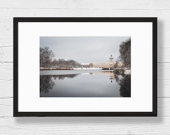 Fotografie Schloss Charlottenburg im Schnee (21x30cm) / Fotodruck / Wanddeko