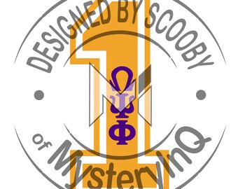 Number 1 with Greek Letters (Gold)