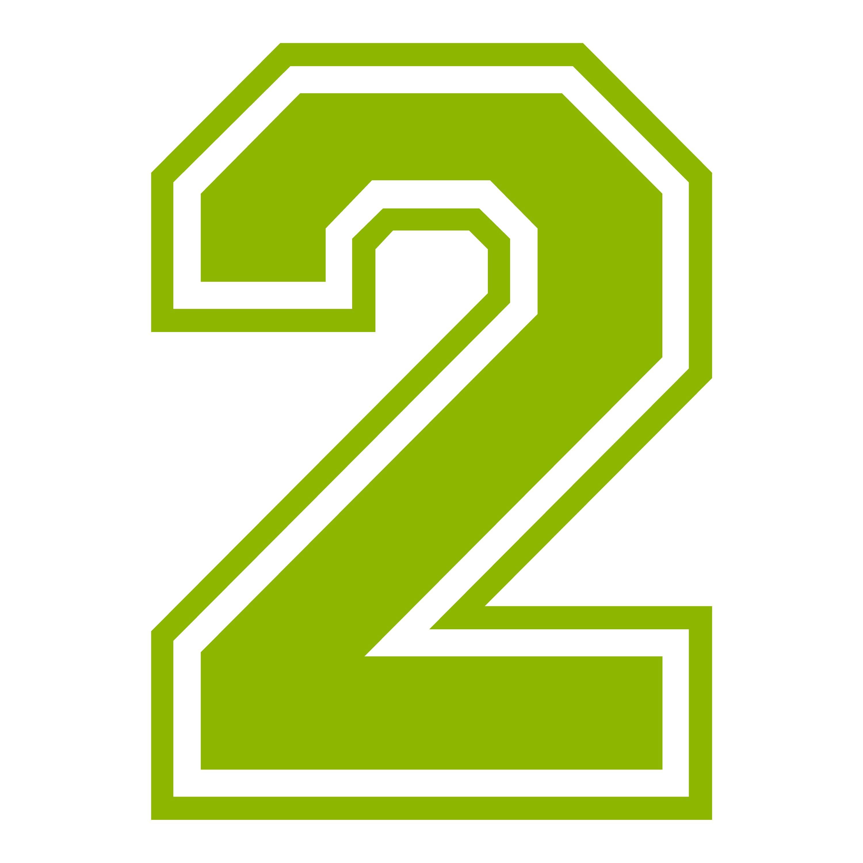Number 2 With Greek Letters (sorority/green/1908) - Etsy
