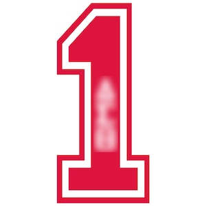 Number 1 with Greek Letters (Sorority/Crimson/1913)