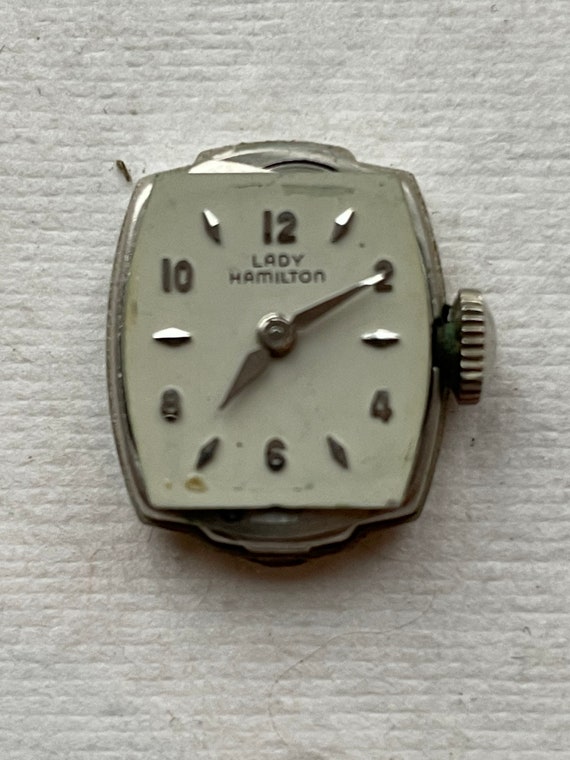 Nice Vintage 14k White Gold Lady Hamilton Wrist W… - image 5