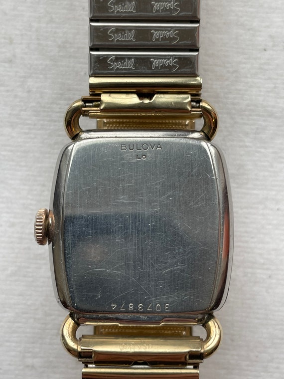 L0 (1950) Bulova Fancy Case Mens Wrist watch Sign… - image 4