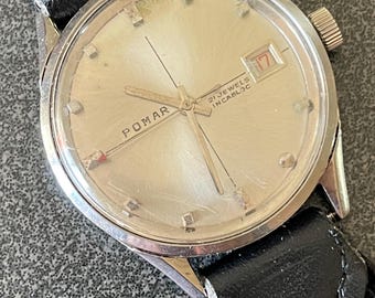 1960 年代 / 70 年代のヴィンテージ Pomar (フランス) 腕時計。35.8 mm 