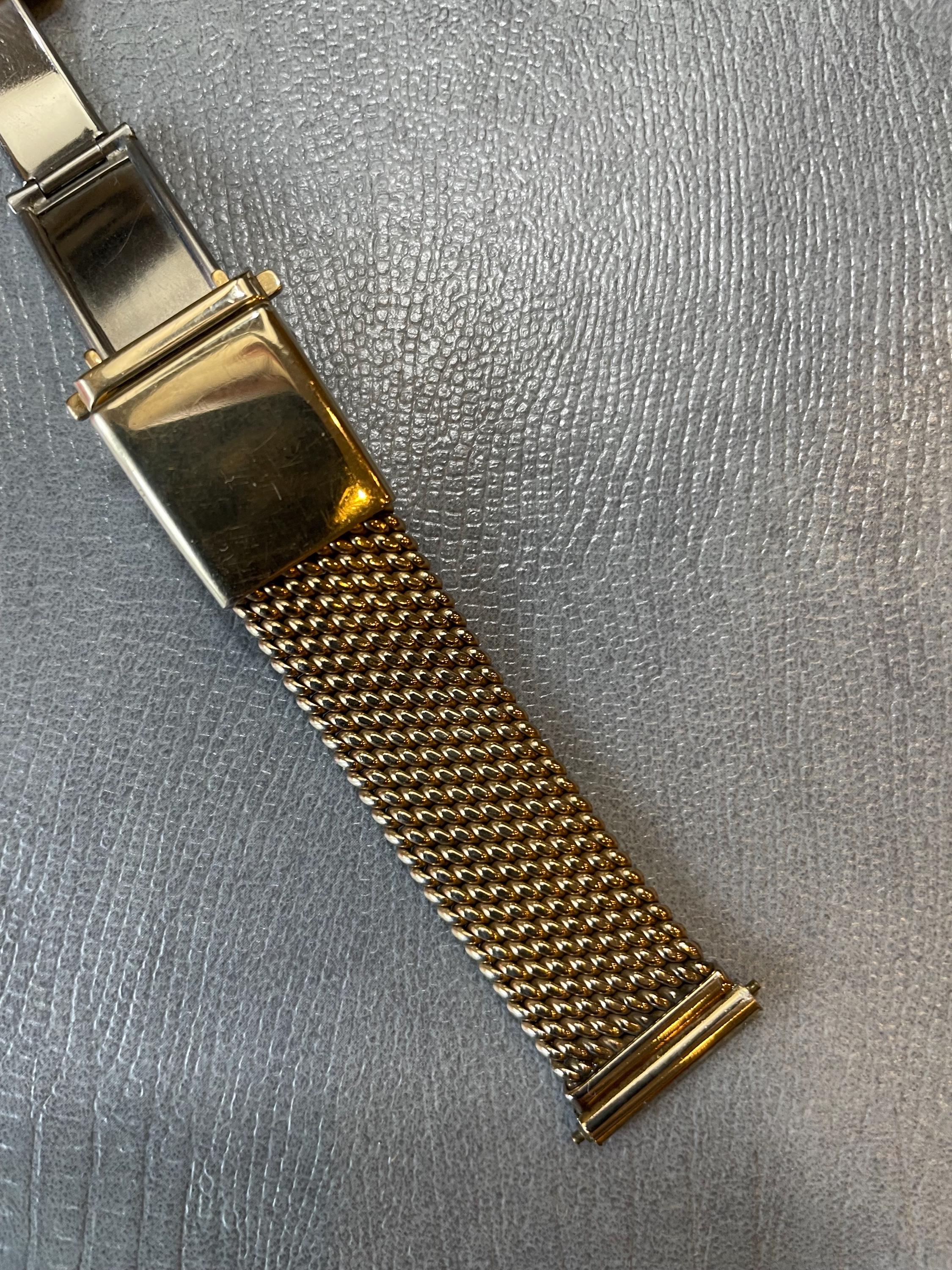 Vintage 1970's Kreisler Mesh Dbl Clasp Bottom of Clasp Duro Brite