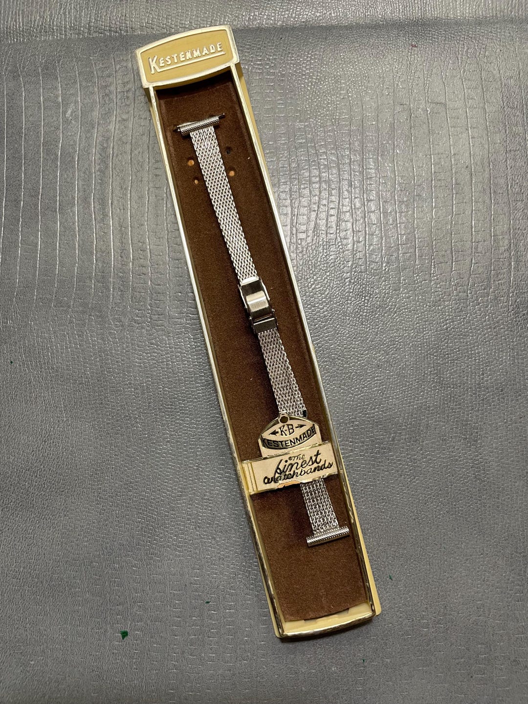 Cinturino Orologio Vintage Kestenmade – Maglia Oro Giallo 12k – Anni ’40 – Nuovo Mai Usato