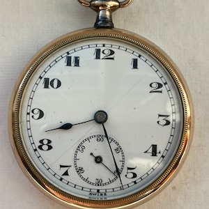 Solis Watch Co ( Swiss) 45mm 7 Jewel ,Adjusted Pocket Watch