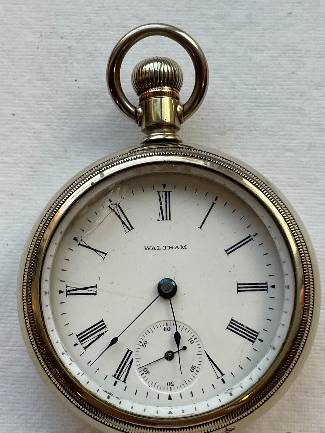 ［鑑定済］American Waltham Watch silver925 Vintage American Waltham Watch Company Silvaloy Men's Pocket