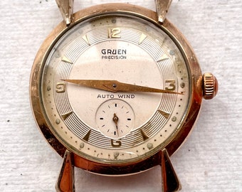 Mid Century Gruen Precision Automatic Cal 480 movement Wristwatch .