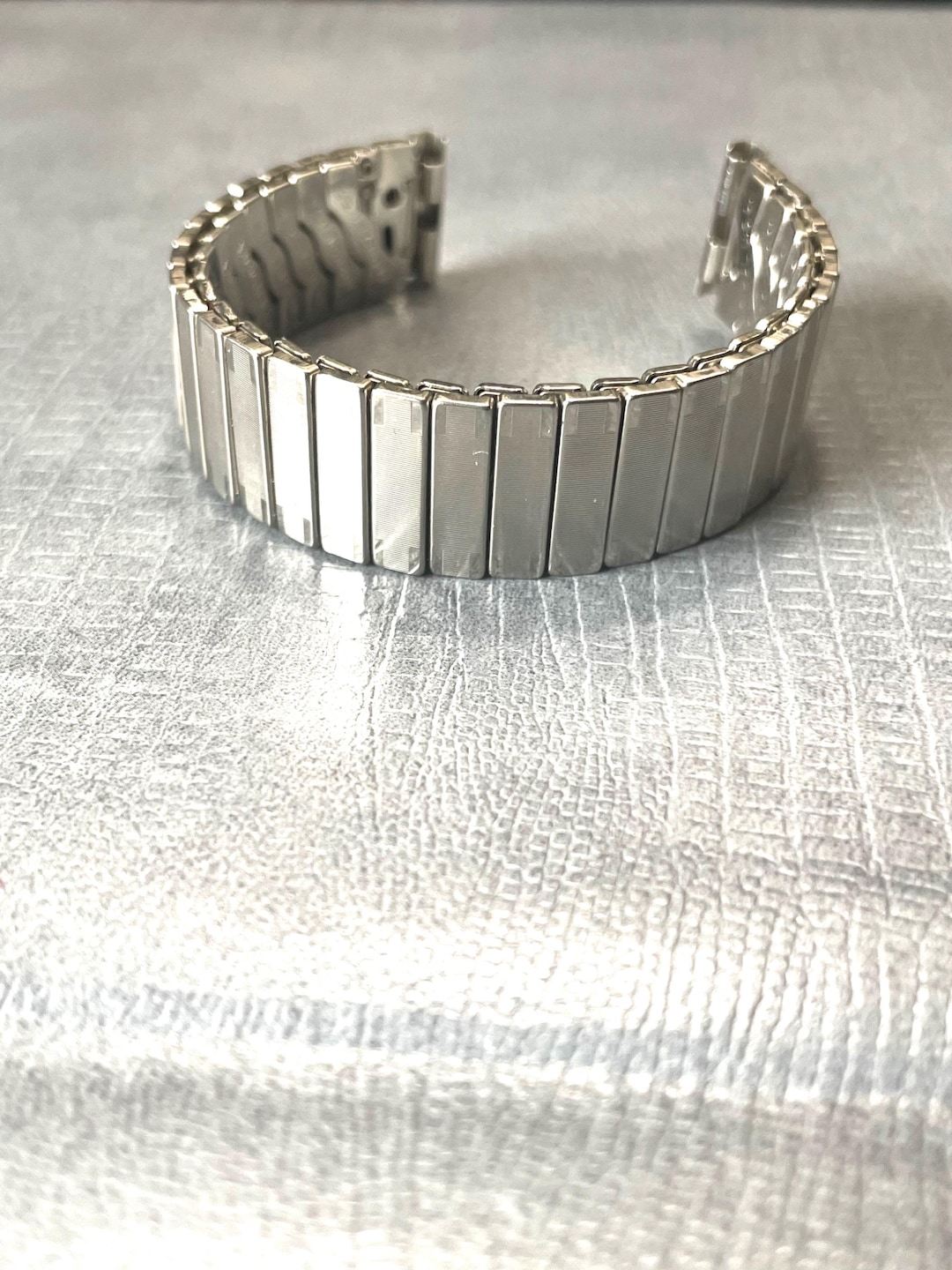 Bracelet Extensible Acier Inoxydable Speidel - 16-22 Mm, Argenté - Neuf NOS Vintage