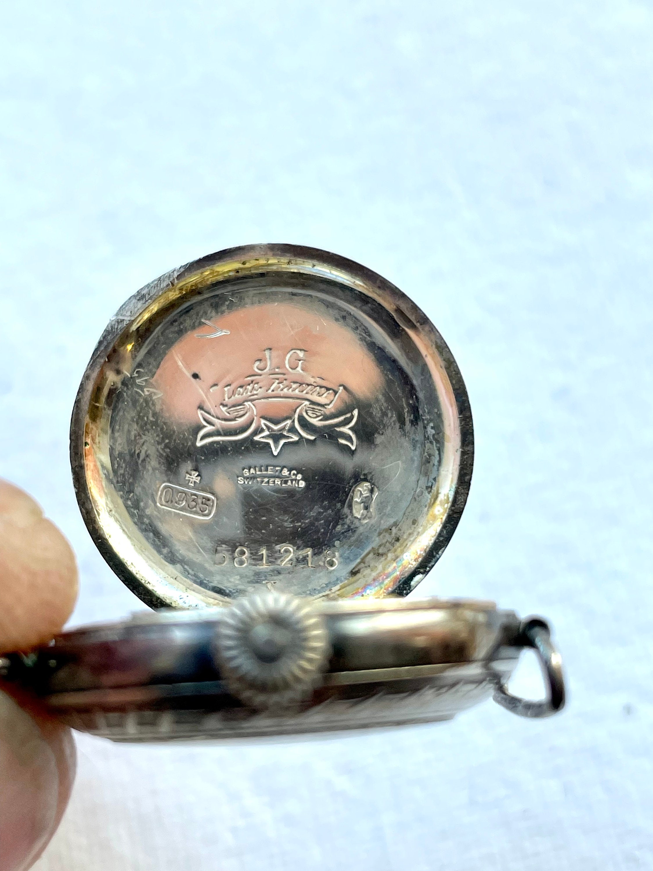 Lovely Antique Sterling Silver 935 Cased Lady Racine With 