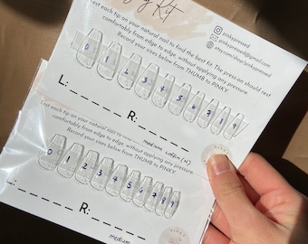 Press-On Sizing Kit | Apres Gel-X | Nail Measurements (Includes Tracking)