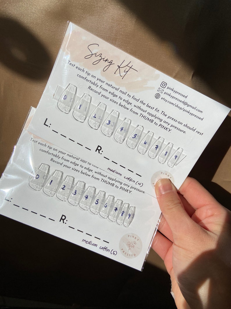 Presson Sizing Kit Apres Gelx Nail Measurements includes Tracking Etsy