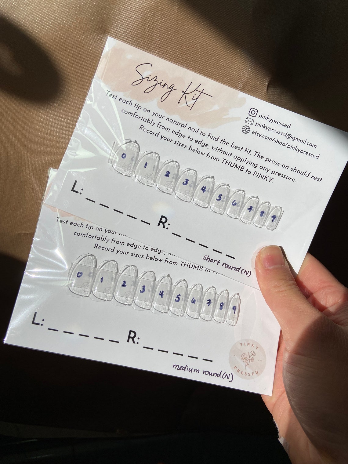 Presson Sizing Kit Apres Gelx Nail Measurements FREE Shipping Etsy