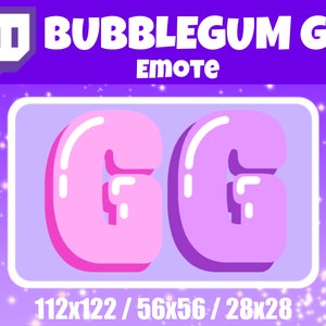 Twitch Emote - Bubblegum GG