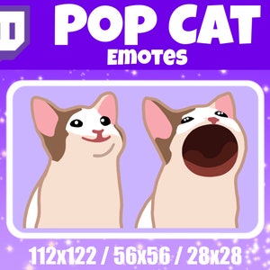 Twitch Emotes - Pop Cat (2 Emotes)