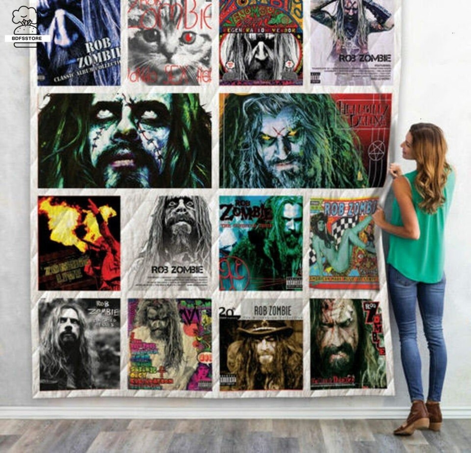 Rob Zombie Albums Cover Poster Music Singer Celebrity Quilt Etsy