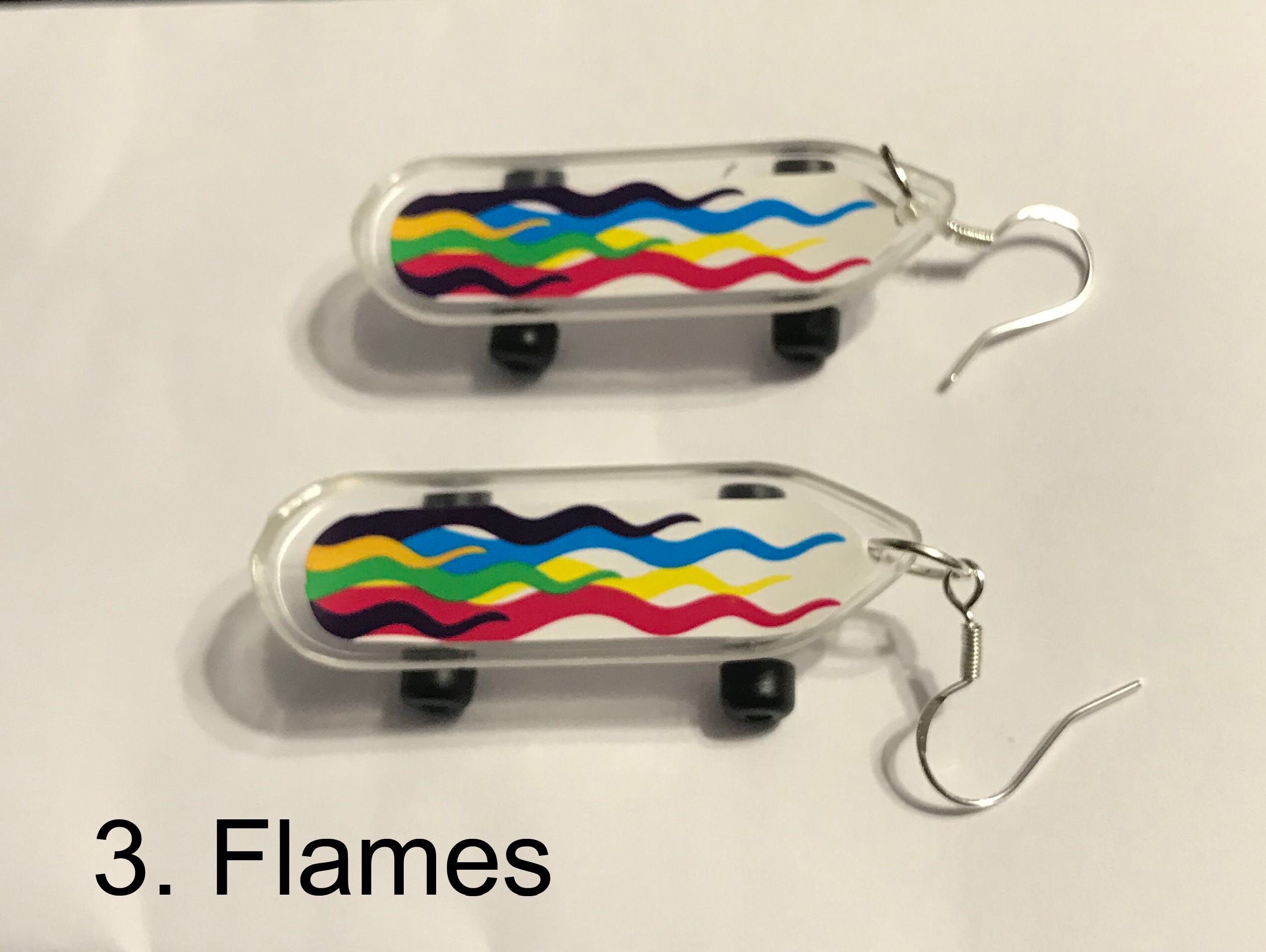 Skateboard earrings Etsy