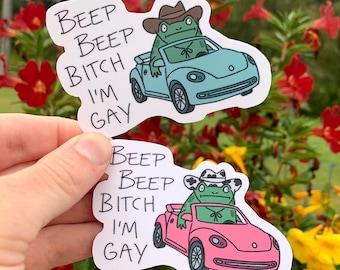 Pride Frog Vinyl Stickers