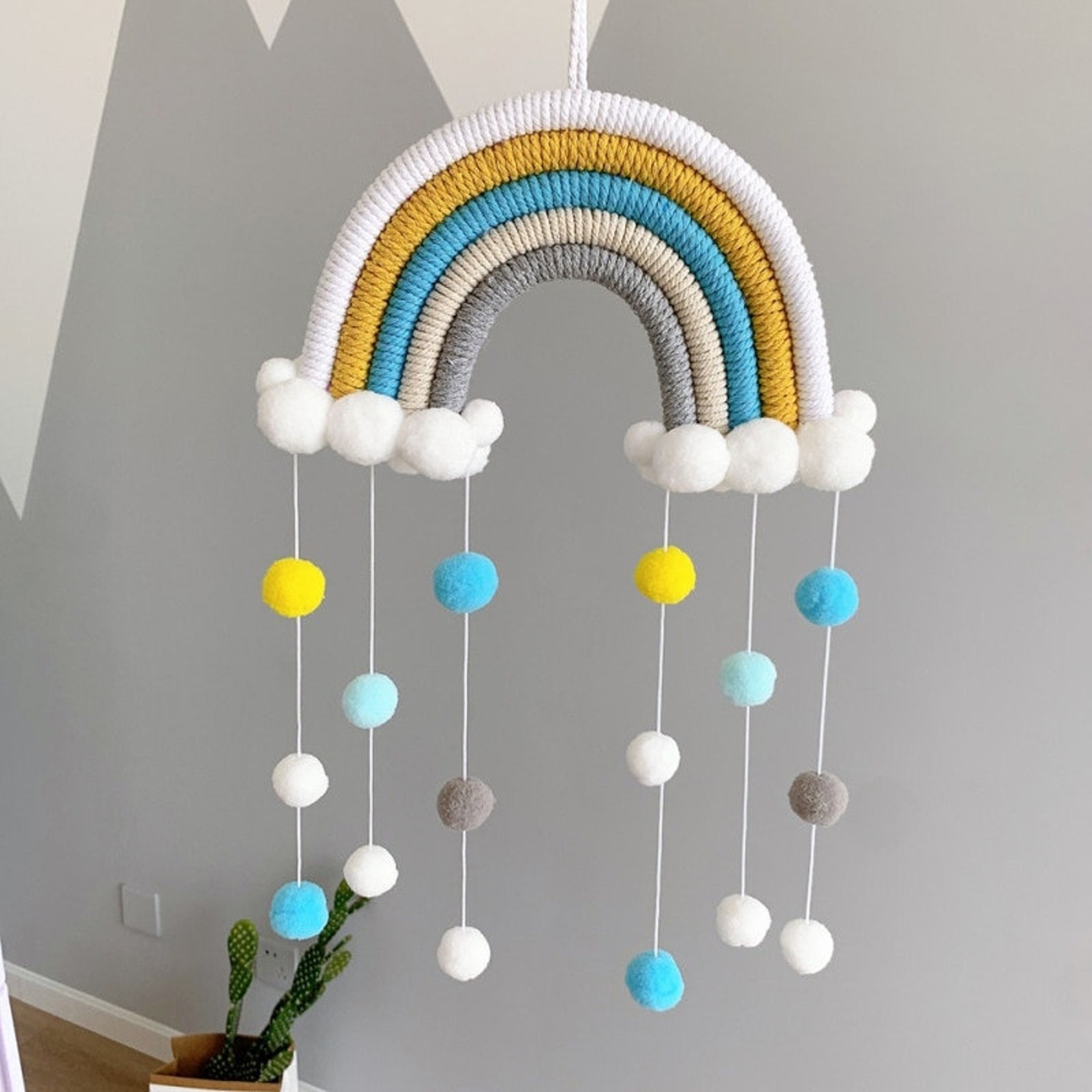 Regenbogen hängen Deko für Baby Mobile Kindergarten Mobile Etsy
