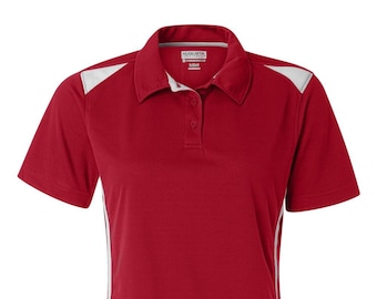 Augusta Sportswear Women's Small Red White Colorblock Moisture Free Mesh Sport GOLF