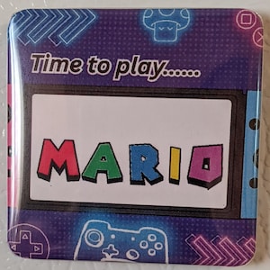 Fridge Magnets Time To Play Mario 2&quot; x 2&quot; Magnet Mario Nintendo
