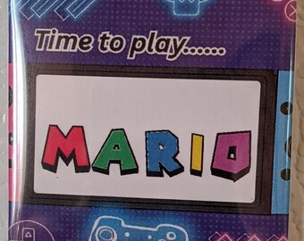 Fridge Magnets Time To Play Mario 2" x 2" Magnet Mario Nintendo