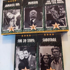 Box set of 5 VHS Movies 1939 Alfred Hitchcock