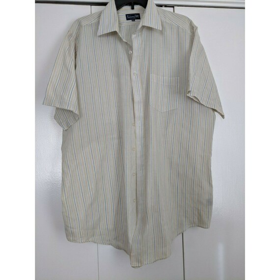 botany 500 dress shirts Botany 500 Silk-Like Men's Blue Long Sleeve Button Up Dress Shirt Sz 15.5-34/35