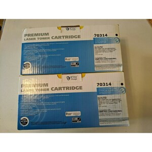 May include: Two blue and yellow boxes of Elite Image brand premium laser toner cartridges. The boxes are labeled with the model number 70314 and state that the cartridges are compatible with CNM FX3 (1557A0028A).