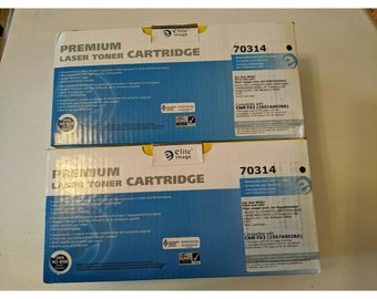 Set of 2 ELITE IMAGE Remanufactured 70314 Premium Laser Toner Cartridge Black