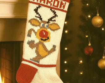 PATTERN ONLY Dancing Rudolph Stocking