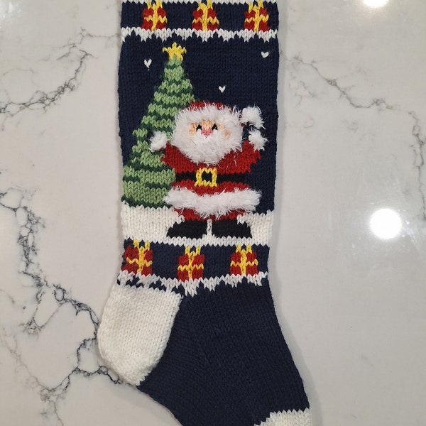 PATTERN ONLY Santa with Tree Stocking