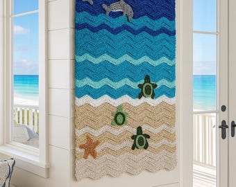 PATTERN ONLY Sea Turtle baby blanket