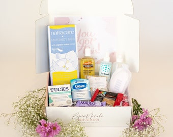 Essential Postpartum Care Package, Baby Shower Gift, New Mom Gift Box, Pregnancy Gift Basket | Gifts for Expecting New Moms, Mothers Day
