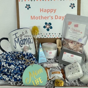 Mother&#39;s Day Gift, Mom Spa Gift Set, Relax and Pamper Gift Box, Thinking of You Care Package, Self Care Basket, Mama Self Care Kit with Mug