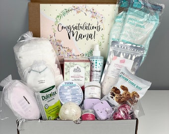 Monsuri Self Care Gift Basket for Mom: New Mommy Care Package Pampering Gift Set with Bath Accessories and Natural Skincare Products. Our Spa Day Kit