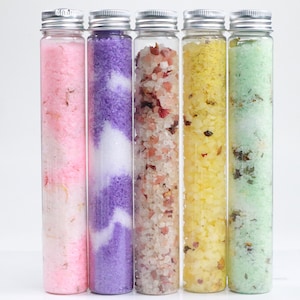 Large Botanical Bath Salt Tubes| Bath Soak - Etsy