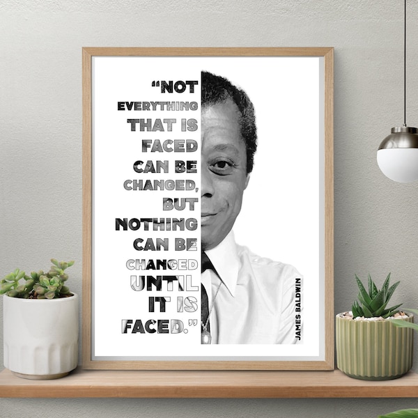 James Baldwin American Writer | Writer Quote | Quotes Gift Card | Printable poster | motivational quote | Print | fans gift JPG & PDF