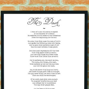The dash poem by linda ellis printable rillyberlin