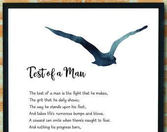 Test of a Man Poem - Etsy Canada