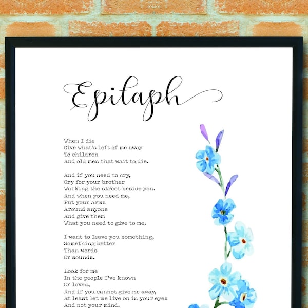 Ncis Poem on Death Etsy